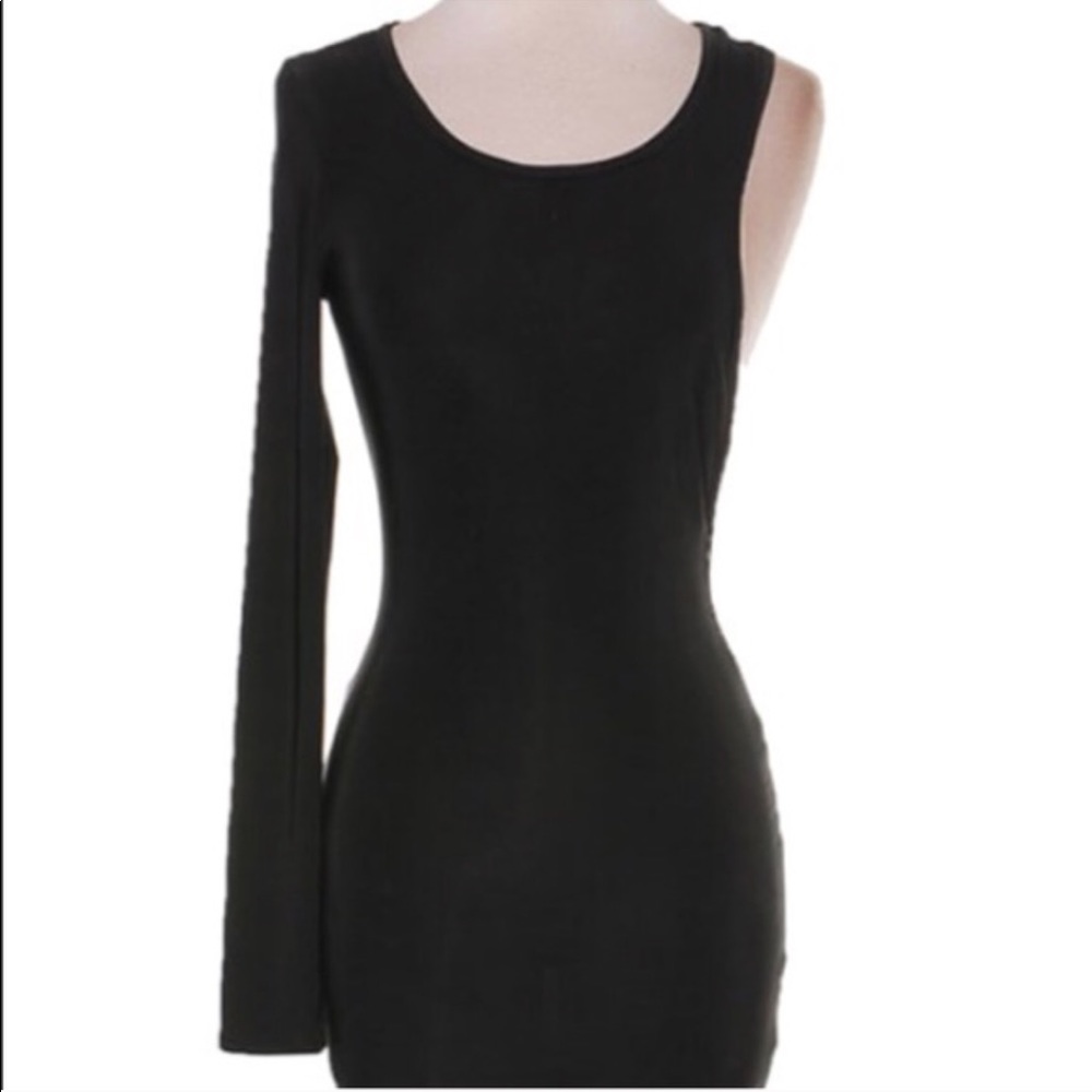 🔥 Sexy Black OneSleeve Backless Bodycon Dress 👗 - Picture 5 of 6